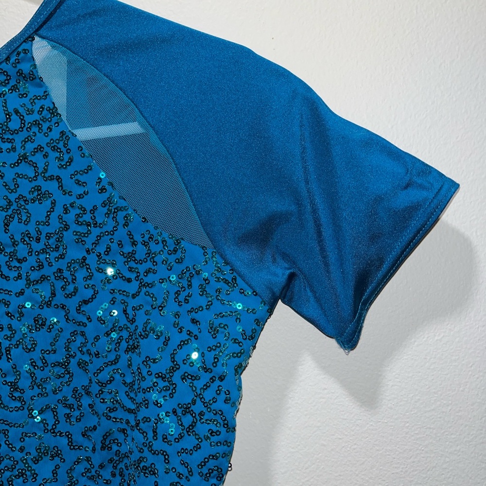 Weissman Teal High-Low Dance lyrical dress - Picture 6 of 11